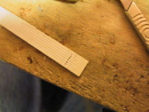 Drilled plasticard strip