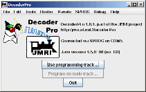 The first JMRI DecoderPro screen