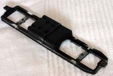 Athearn F7 chassis frame with simple modifications to fit the Highliners bodyshell
