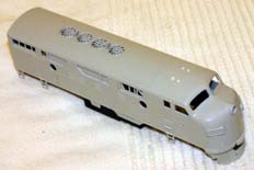 Highliners bodyshell on Athearn F7 chassis frame with simple modifications